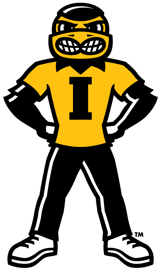 Iowa Hawkeyes 2013-Pres Mascot Logo v3 diy DTF decal sticker